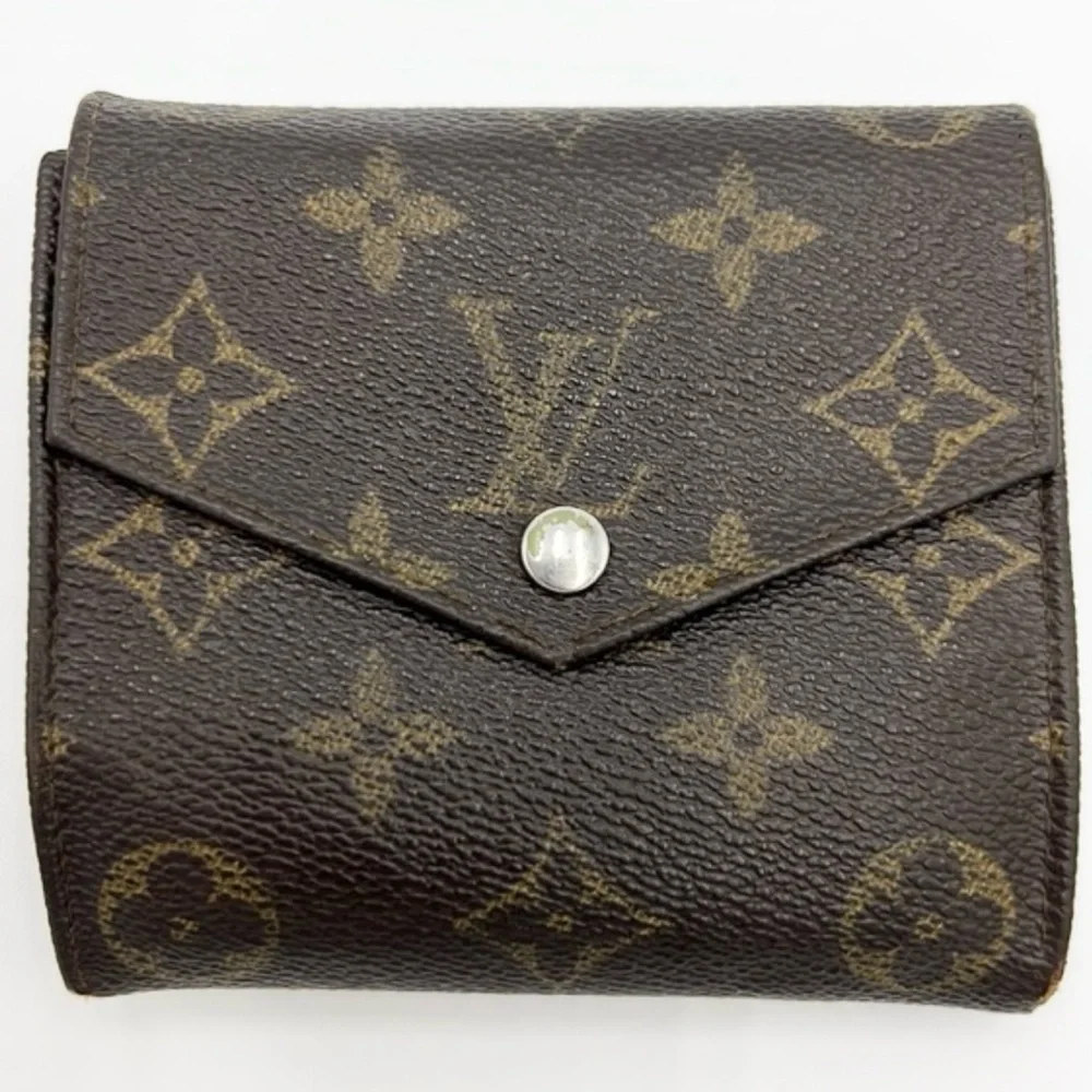LOUIS VUITTON MONOGRAM ELISE DOUBLE SIDED SNAP WALLET